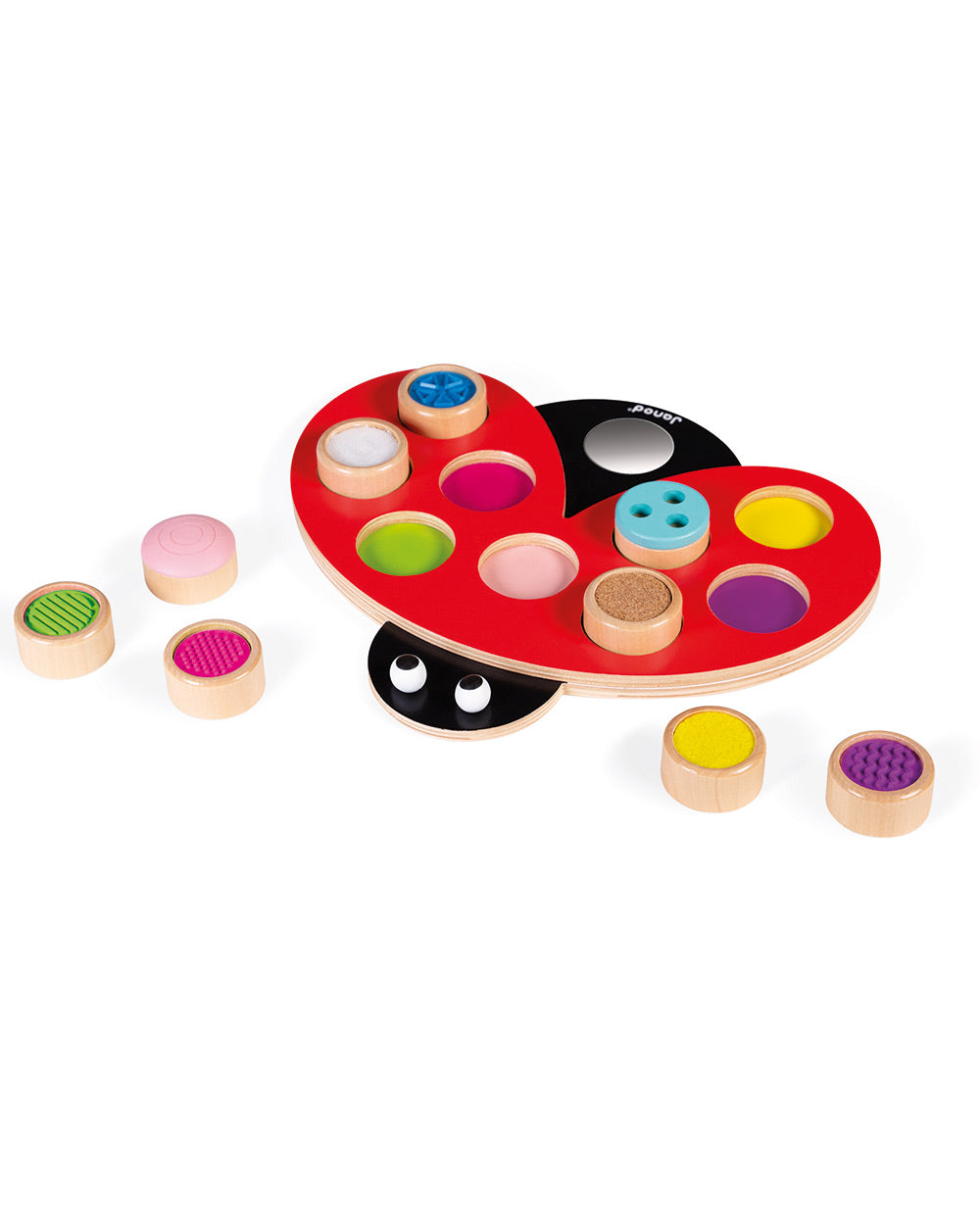 Kids Activity Toy Ladybird Touch Textures. On a white background