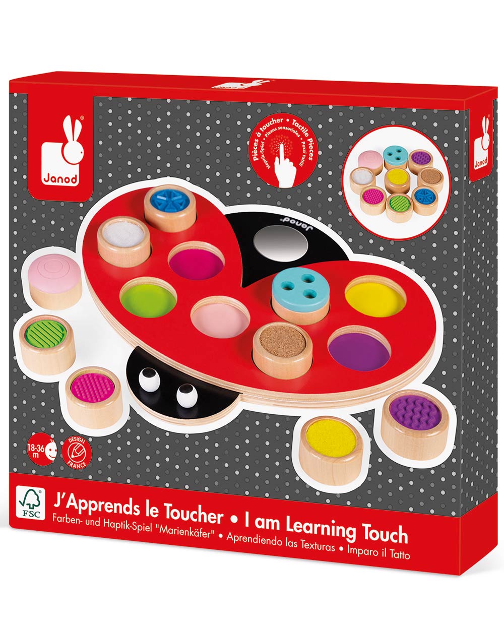 Kids Activity Toy Ladybird Touch Textures. Boxed