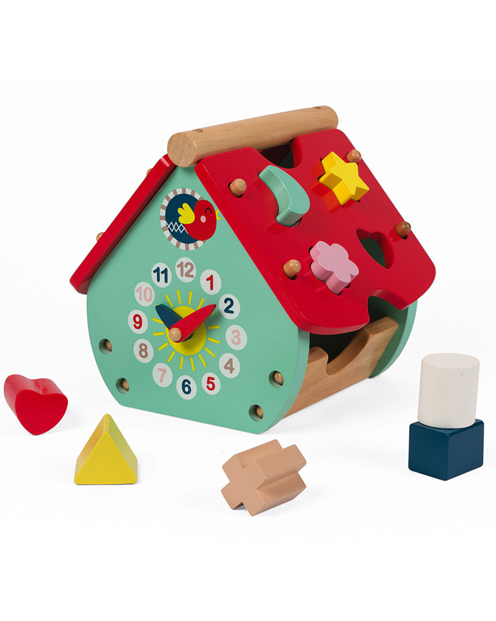 Sorting Toy Wooden House Clock, 18 Months+