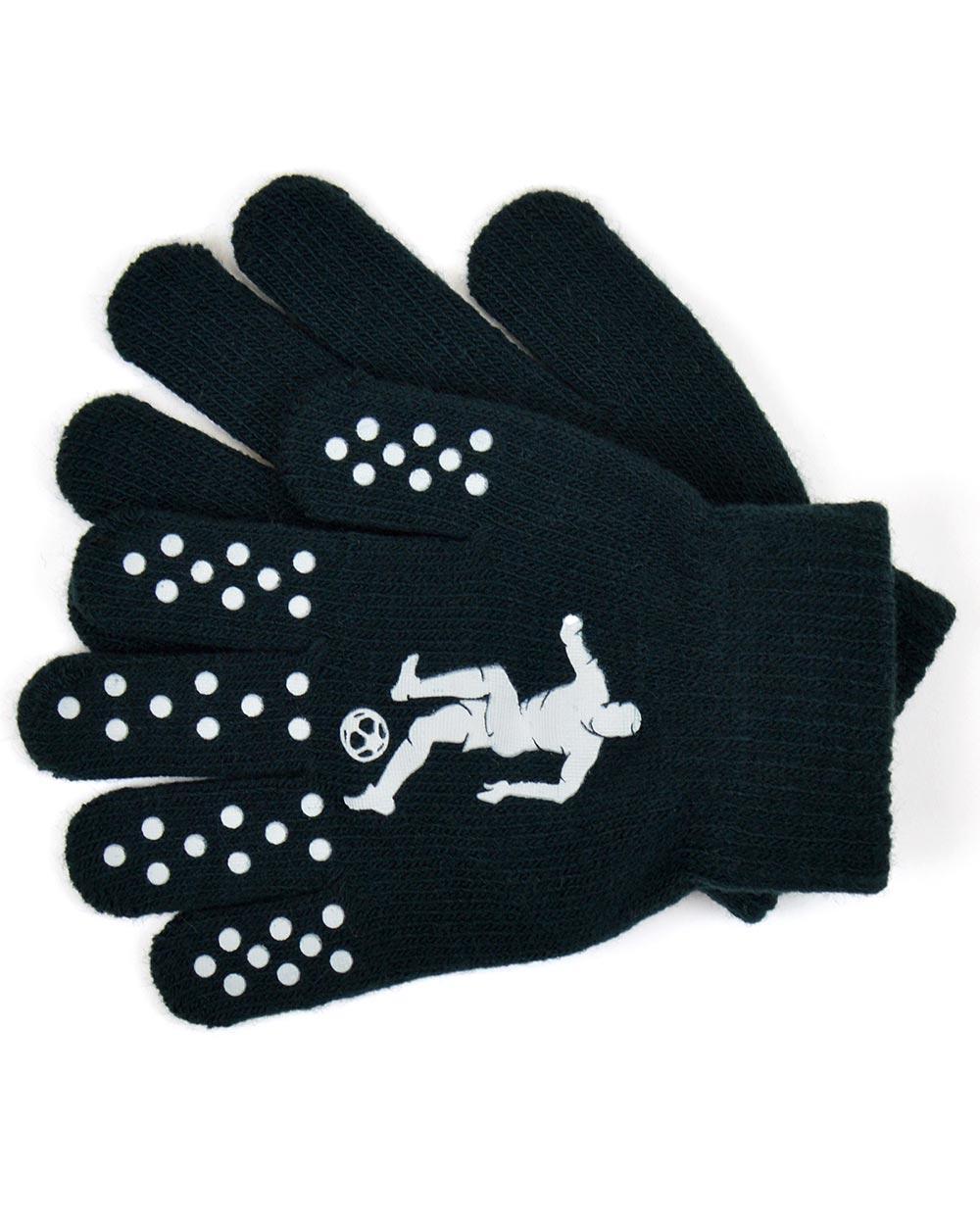 boys magic gripper gloves black stretchy football