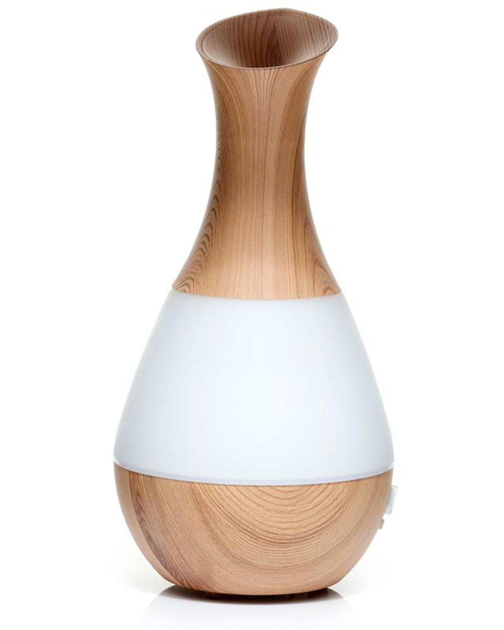 Sooth your senses with this glorious colour changing USB Aroma Diffuser! This aroma diffuser has a modern compact design in stylish white and wood effect with seven vibrant changing colours. With an ultrasonic plate in the base that vibrates turning the water and oil mix into an aromatic mist. When inhaled it can aid relaxation and mindfulness and can be used during meditation and yoga.
