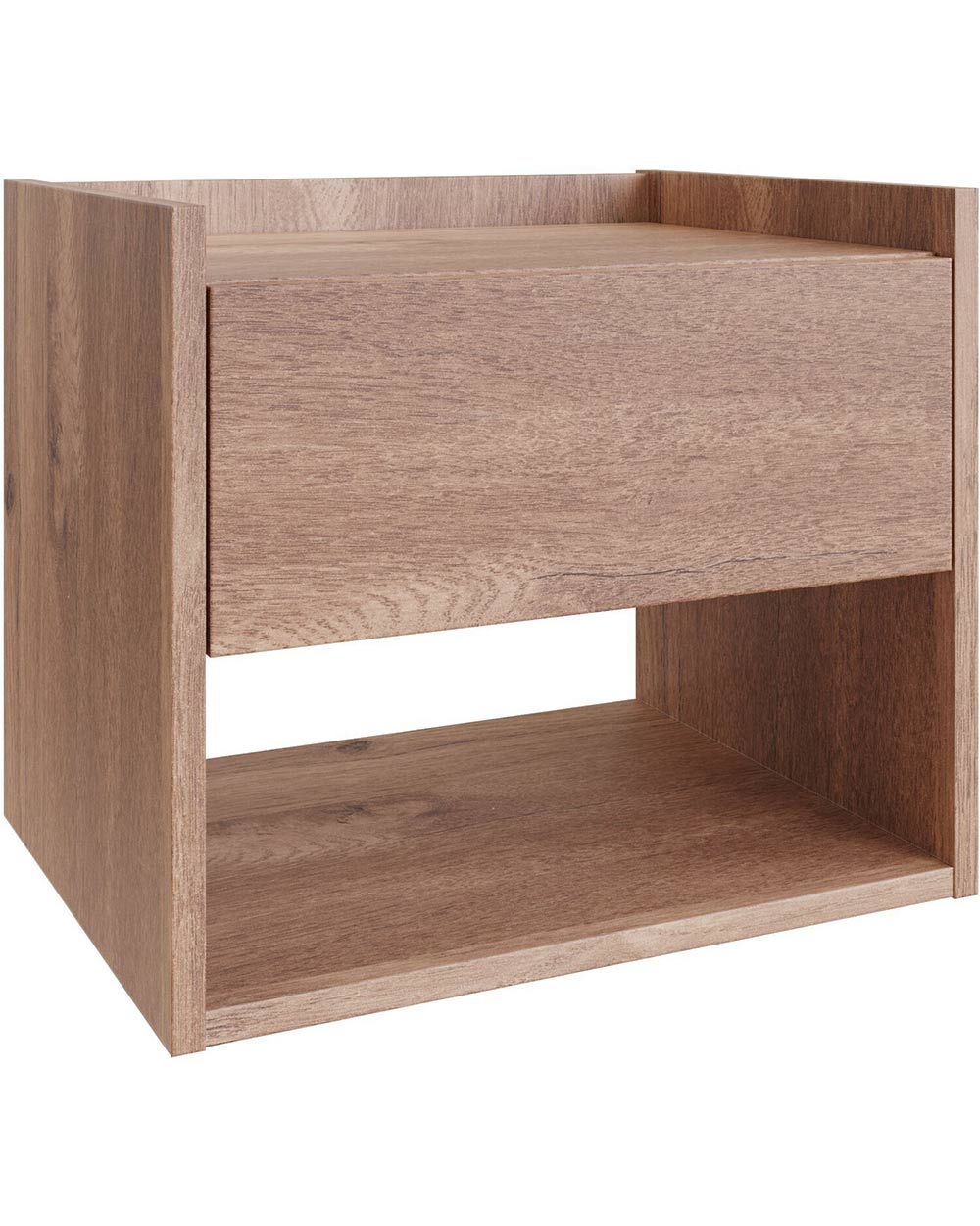 Pair of Floating Bedside Tables Oak Effect