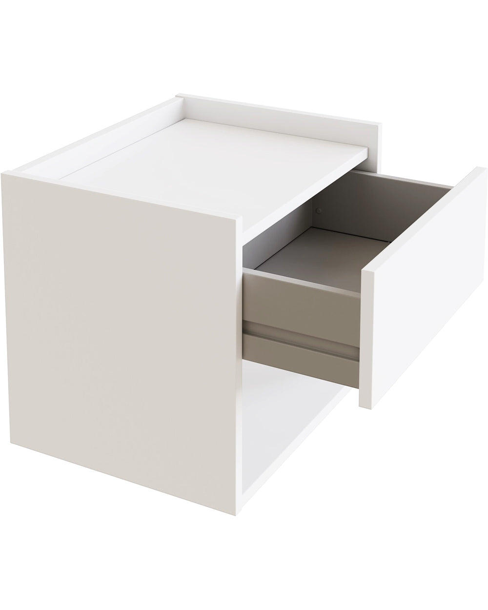 Pair of Floating Bedside Tables White
