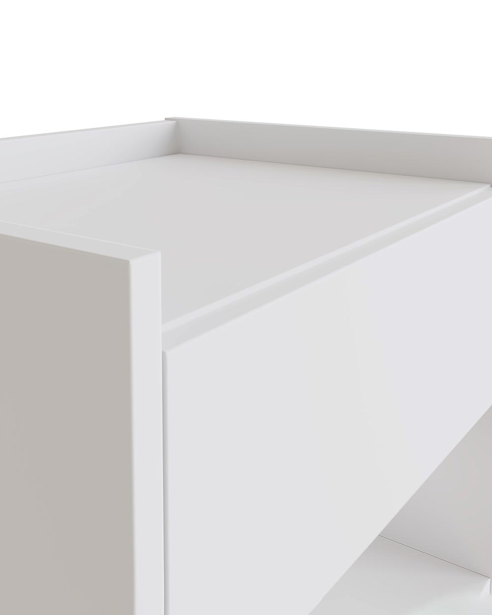 Pair of Floating Bedside Tables White