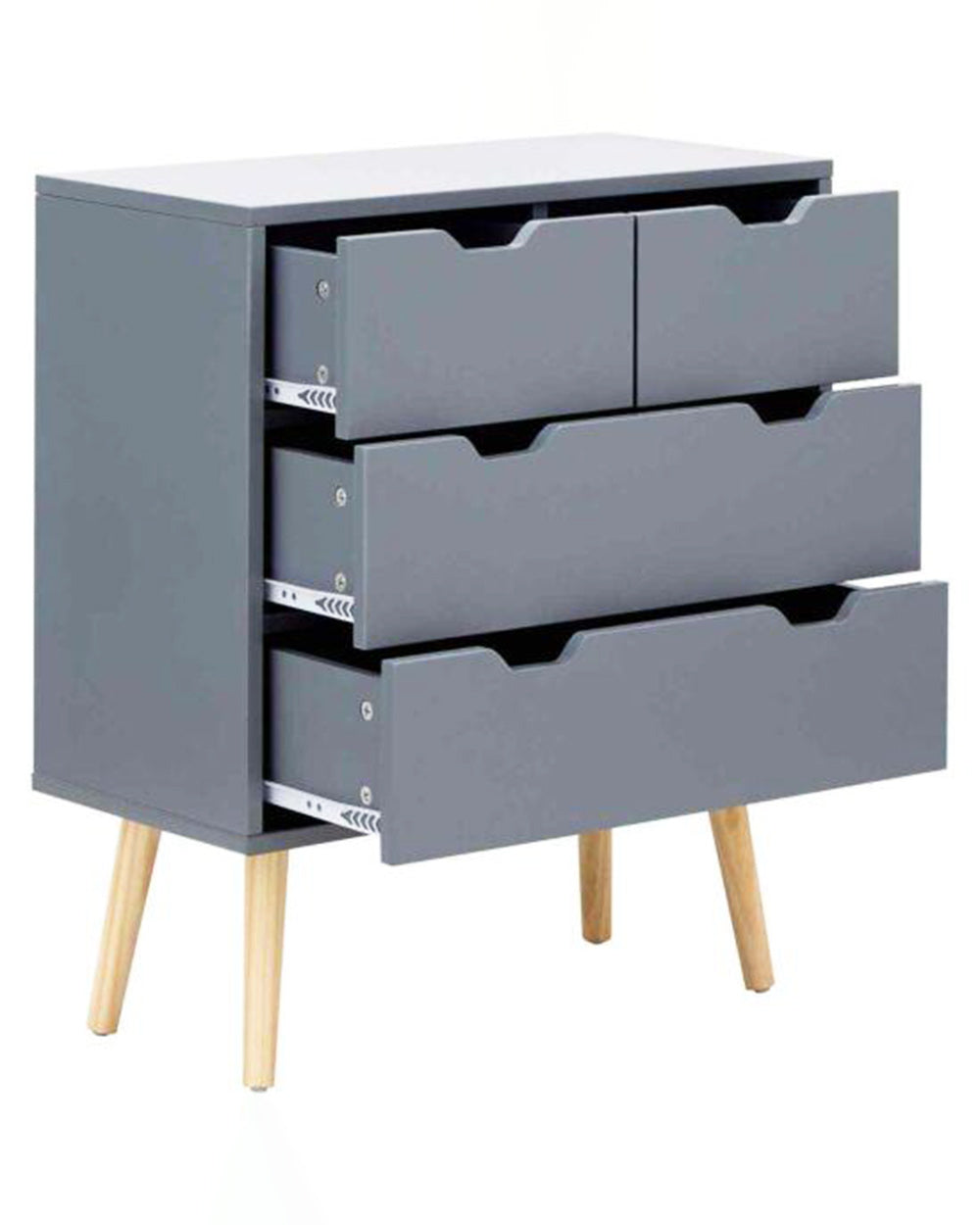 Nyborg 2 + 2 Drawer Chest Dark Grey