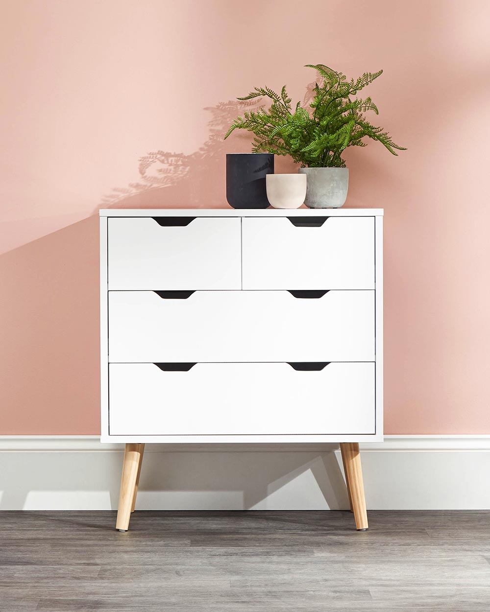 Nyborg 2 + 2 Drawer Chest White