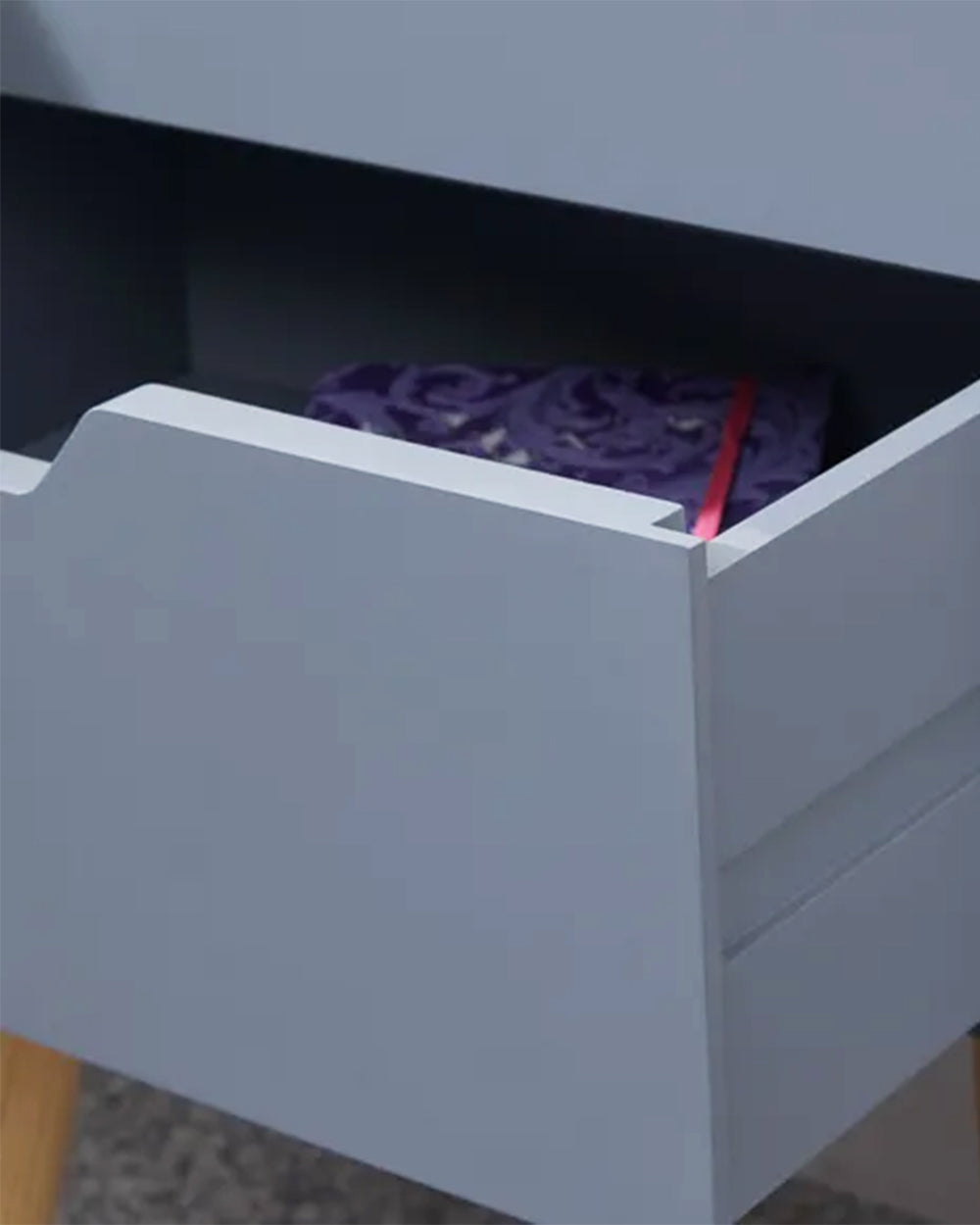 Nyborg Pair Of 2 Drawer Bedsides Dark Grey