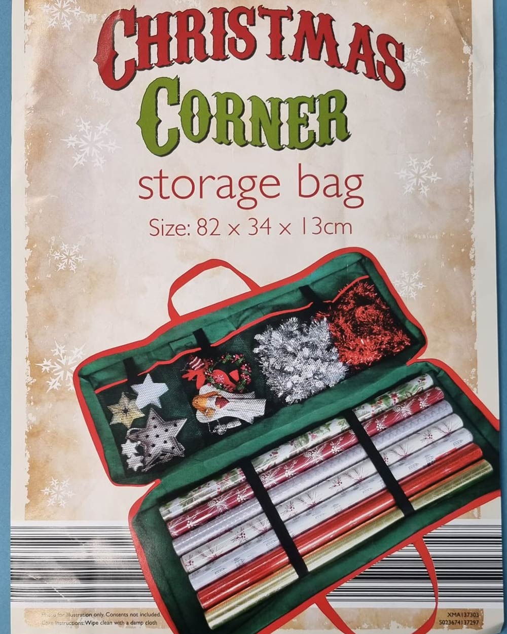 Wrapping Paper Storage Bag With Compartments