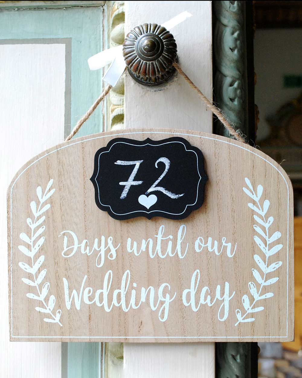 Wedding Countdown Plaque Engagement Gift