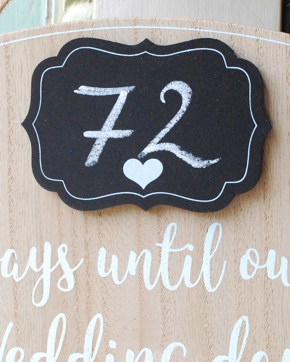 Wedding Countdown Plaque Engagement Gift