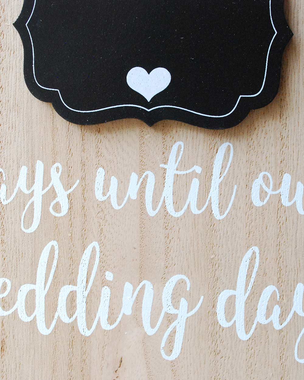 Wedding Countdown Plaque Engagement Gift