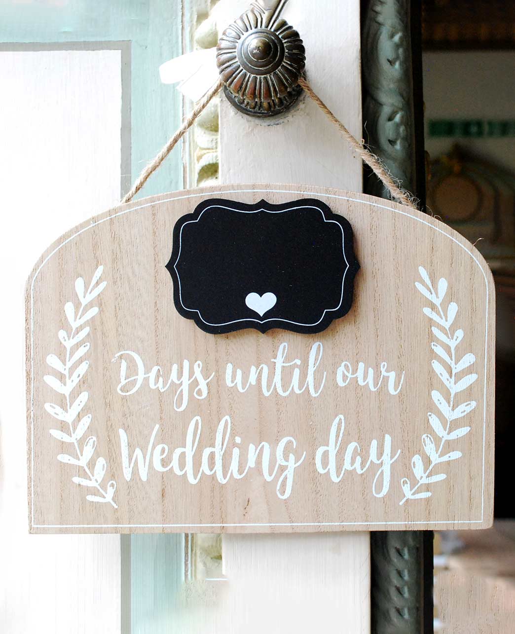 Wedding Countdown Plaque Engagement Gift