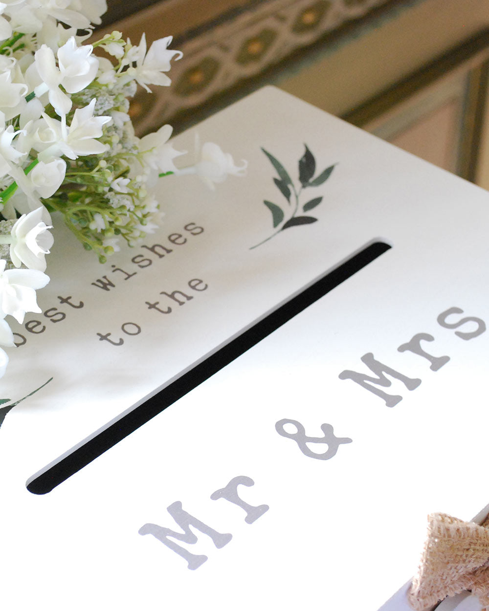 Wedding Post Box Wooden Card Box Mr & Mrs
