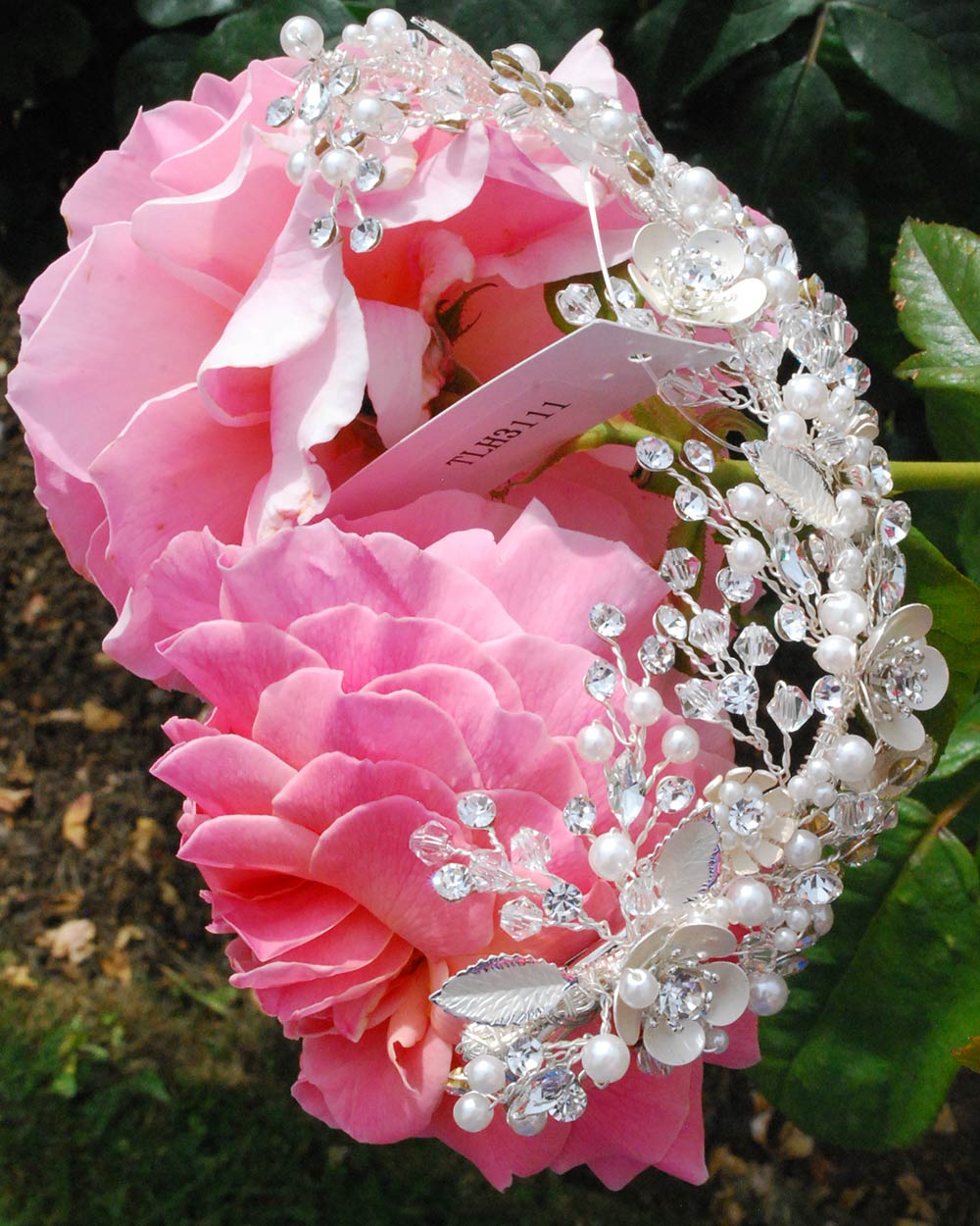 Wedding Hair Vine Floral Diamante Pearl