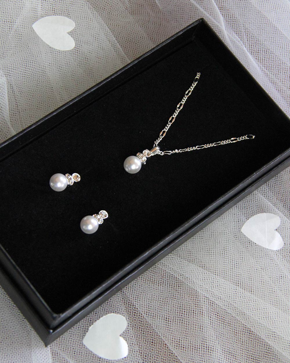 Wedding Jewellery Set Pearl Diamante