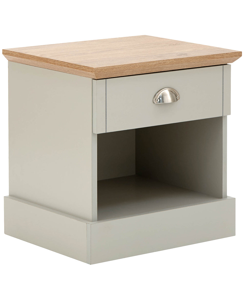 Single Bedside Table 1 Drawer Grey