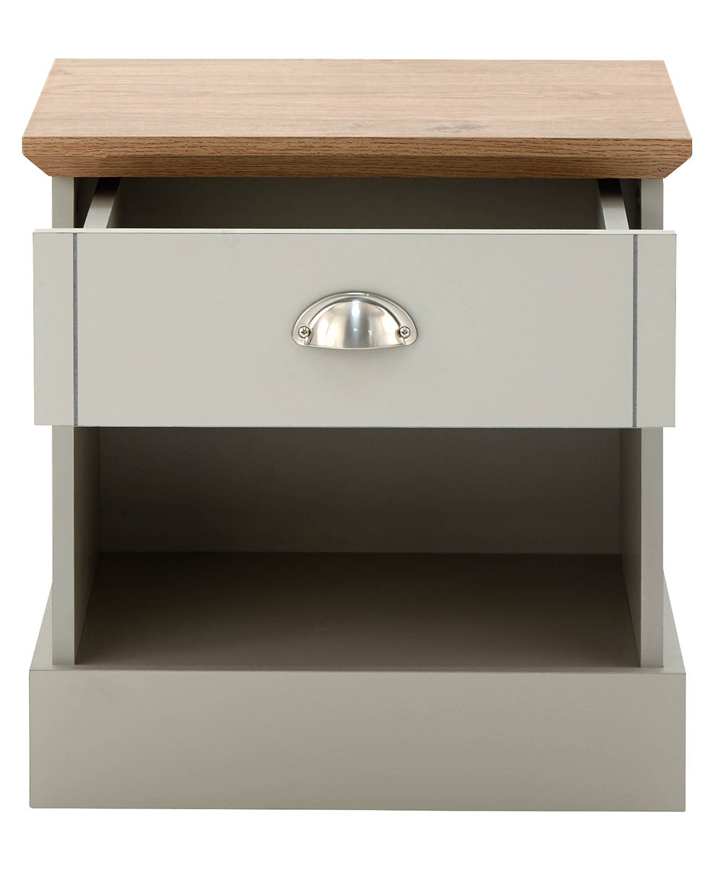 Single Bedside Table 1 Drawer Grey