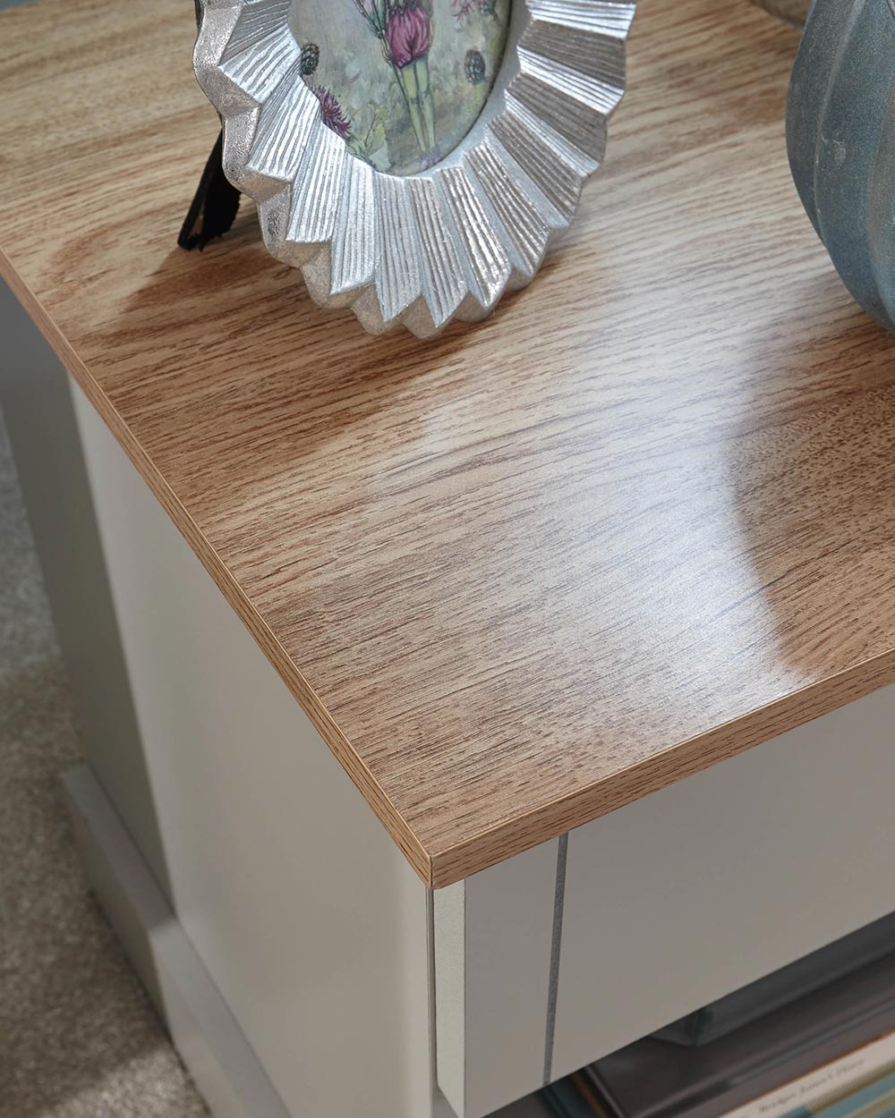 Single Bedside Table 1 Drawer Grey