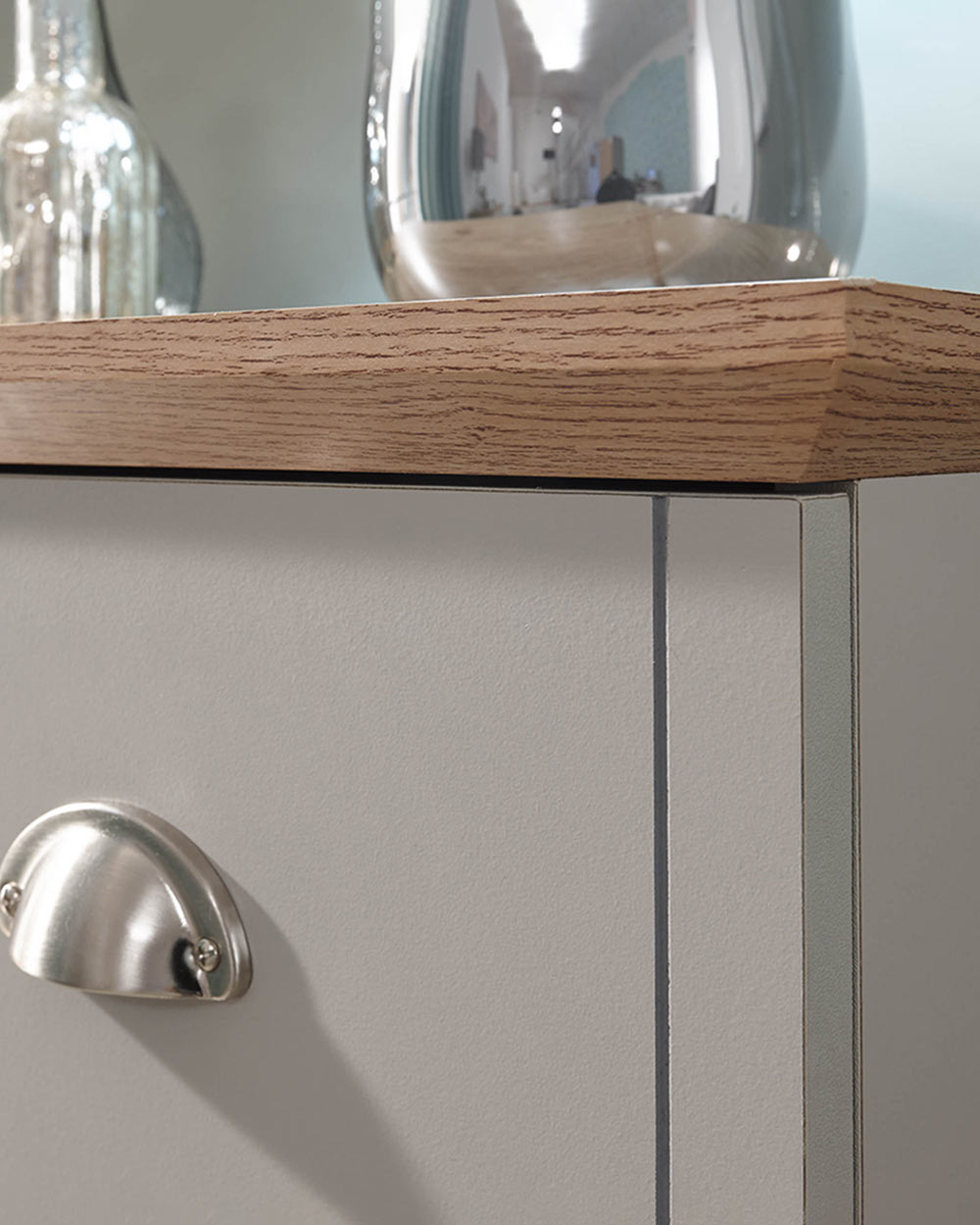 Kendal 2 + 3 Chest Of Drawers Grey With Oak Effect