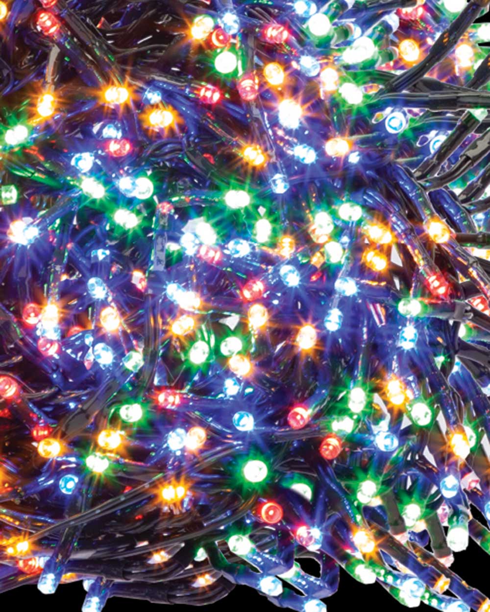 These Christmas LED lights are suitable to use indoor or outdoor use. The perfect lighting for decorating your home. These lights have 8 different settings and a timer control. The lights are battery operated so they can be set up anywhere as there is no need for a plug socket. These battery operated LED lights have up to 80 hours battery life. The lights require 4 x AA batteries (batteries not included). Each bulb is spaced 10 mm apart and has a 30 cm lead wire with a dark green cable.