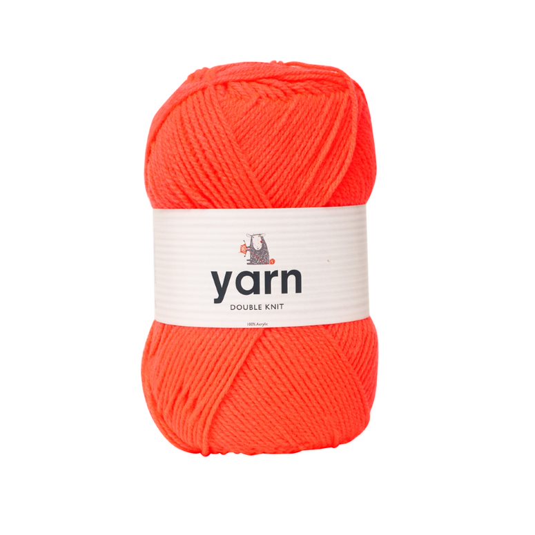 Single Ball DK Wool Bright Coral