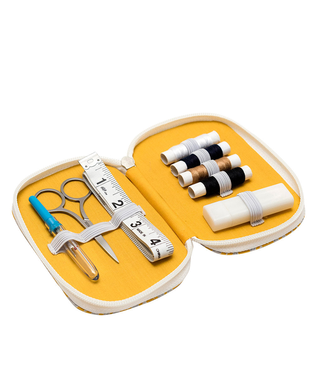 Travel Sewing Kit In Stylish Case, Yellow