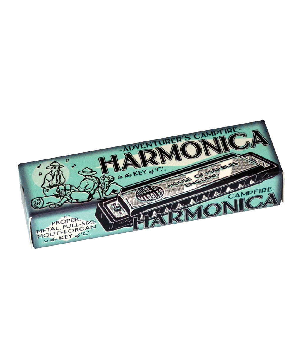 Nicely made, this simple metal harmonica is in the key of C. An ethnic reed instrument played with the mouth and hands. Hours of entertainment can be had, create simple tunes, or join in with any music played. Suitable for ages 3 and over, an inexpensive, good all round instrument that is easy to play!