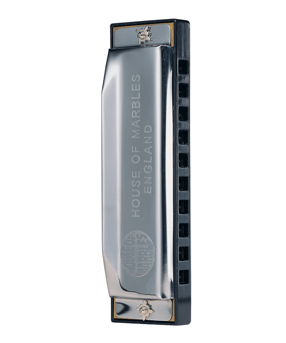 Nicely made, this simple metal harmonica is in the key of C. An ethnic reed instrument played with the mouth and hands. Hours of entertainment can be had, create simple tunes, or join in with any music played. Suitable for ages 3 and over, an inexpensive, good all round instrument that is easy to play!