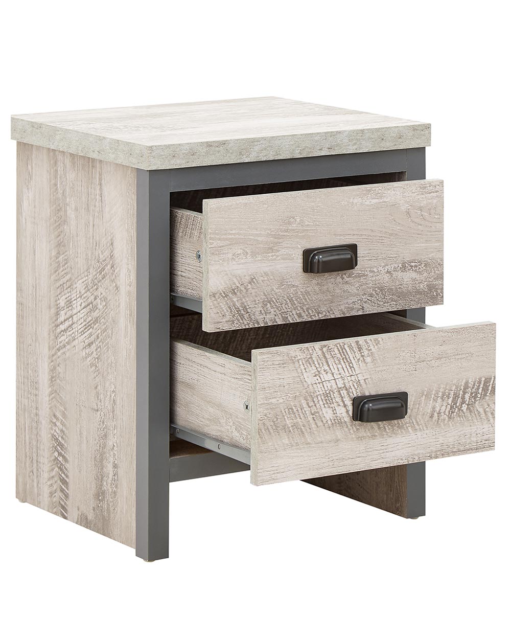 Looking for a modern bedroom furniture set? Then this 3 piece set will bring a splash of urban-chic to any interior! Comprising of; a wardrobe, a set of drawers and a bedside table.