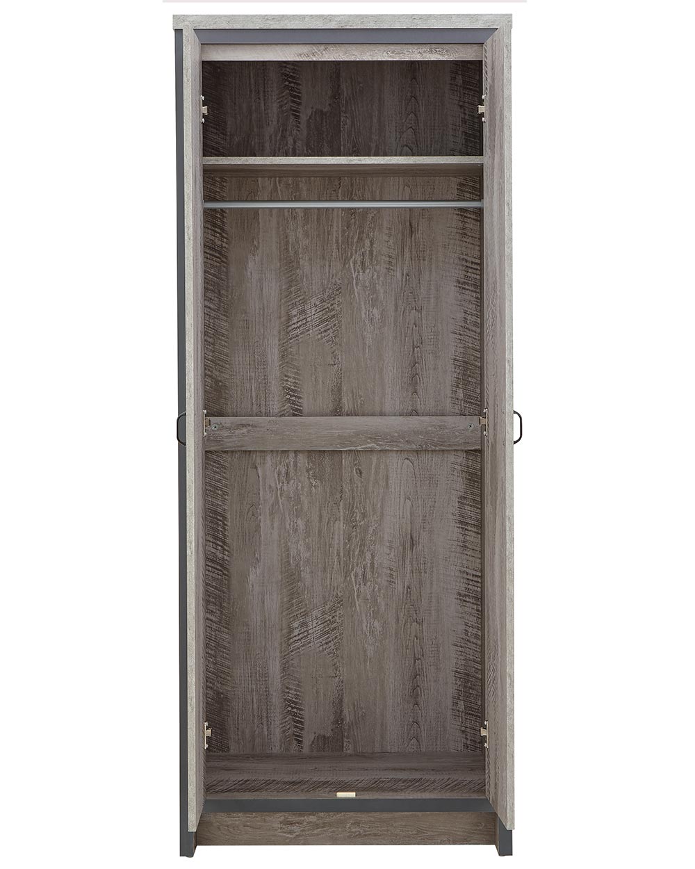 Looking for a modern bedroom furniture set? Then this 3 piece set will bring a splash of urban-chic to any interior! Comprising of; a wardrobe, a set of drawers and a bedside table.