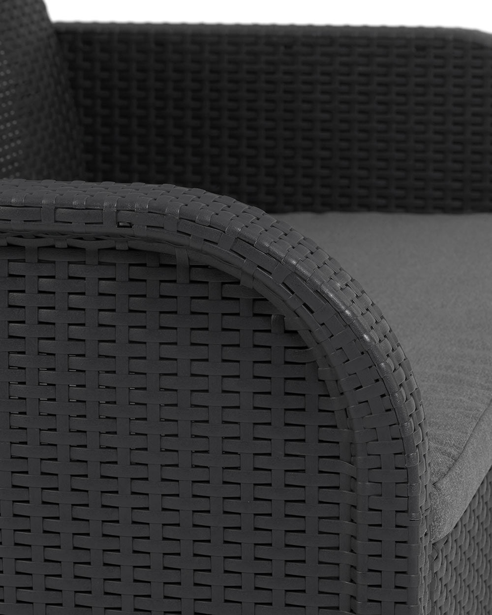 Rattan Garden Furniture Rosalie Balcony Set, Grey