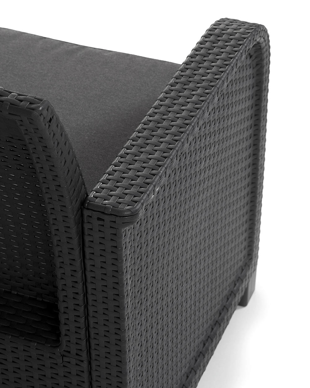 Rattan Garden Furniture Rosalie Balcony Set, Grey