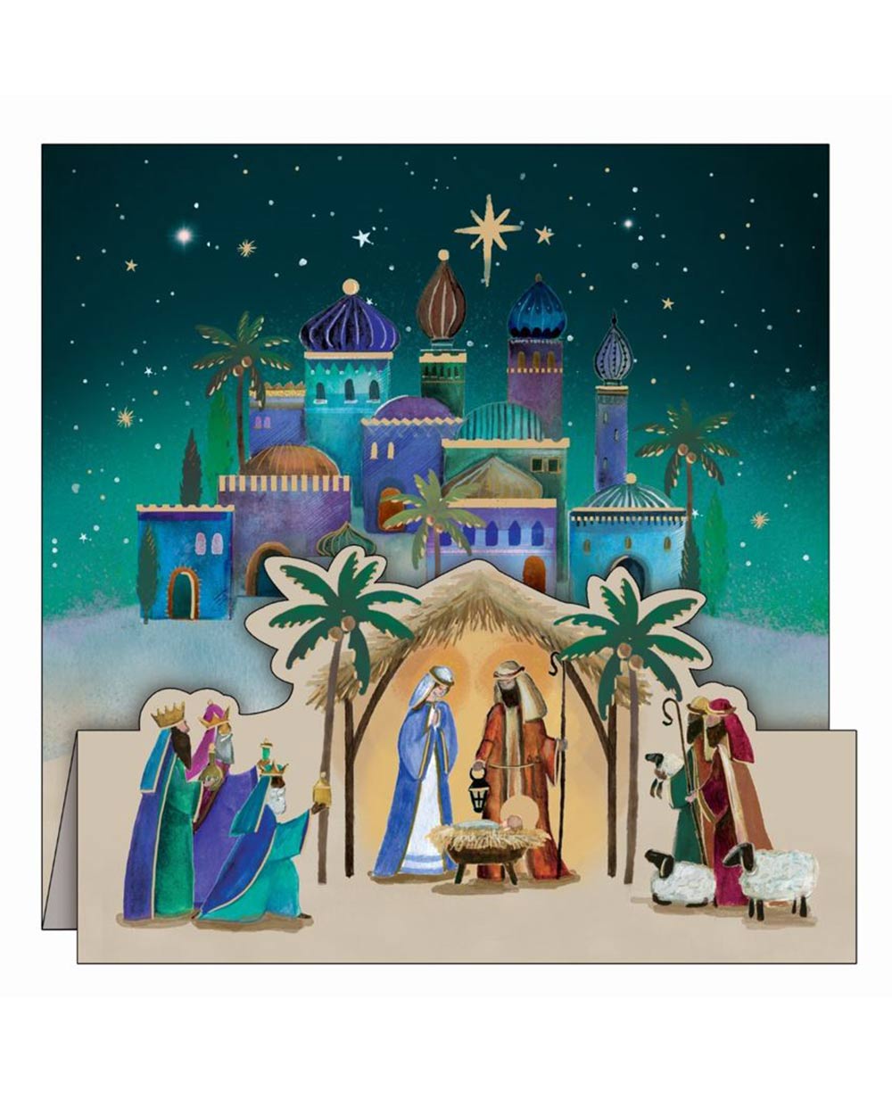 These charity Christmas cards feature a traditional 3D nativity scene, perfect for giving to loved ones over this festive season. Fully recyclable, these cards and envelopes have been created from FSC certified paper and card, even the packaging is recyclable. Making these cards 100% recyclable