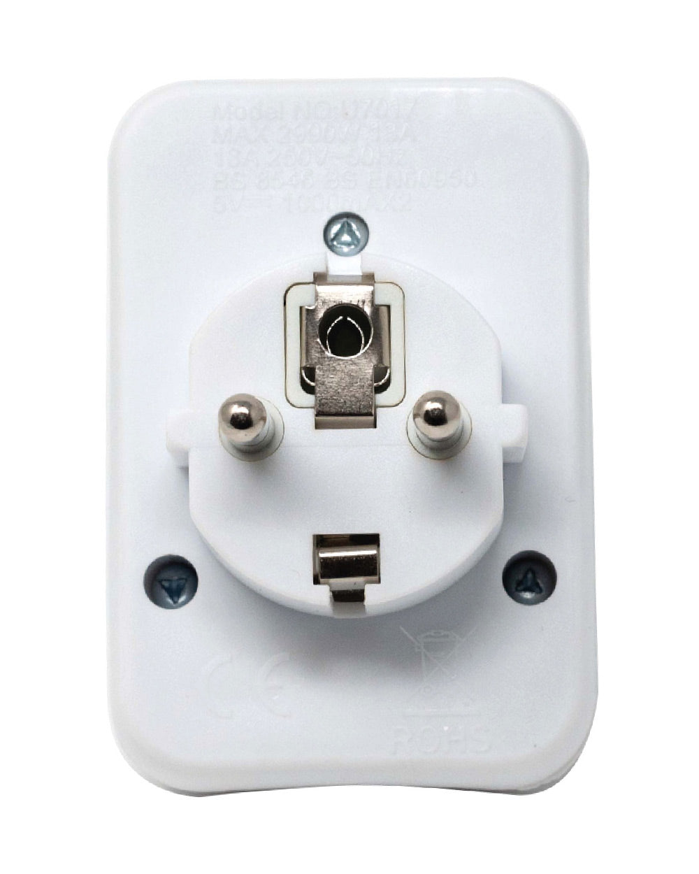 X 1 Travel adapter on a white back ground