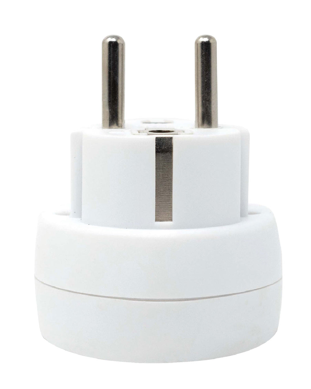 travel adapter plug photographed on a white cut out back ground
