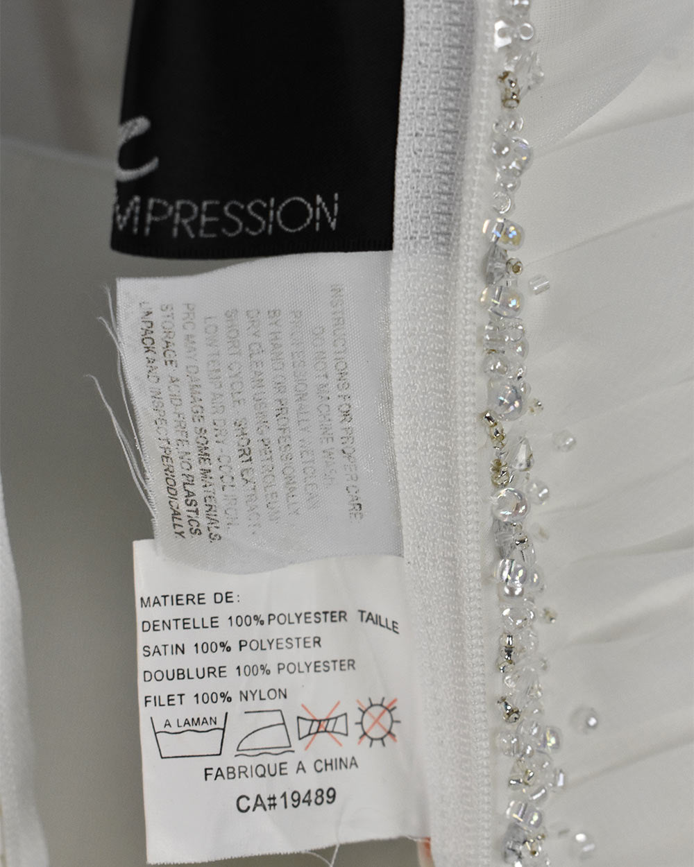 Zurc For Impression White Off Shoulder Wedding Dress Size 12