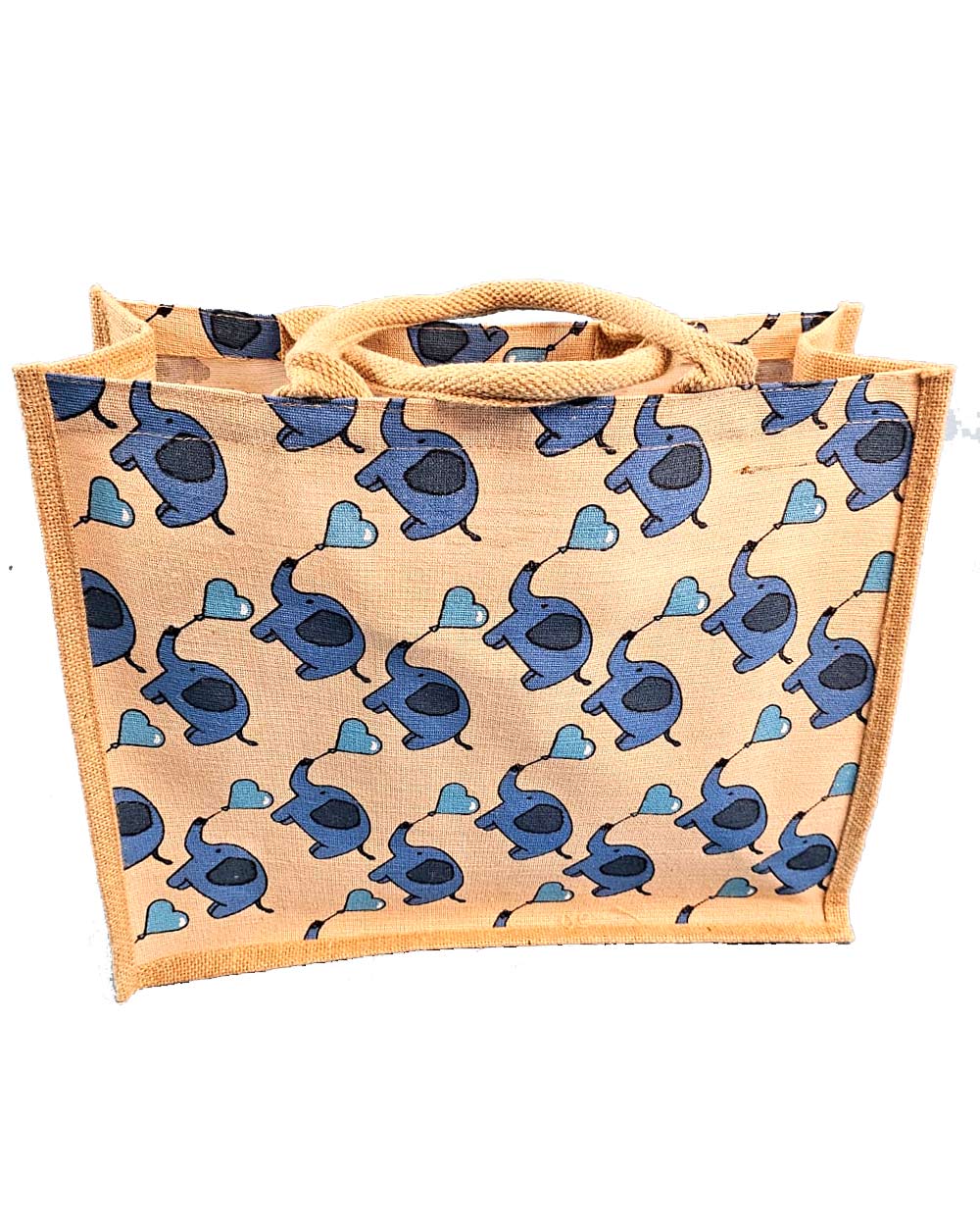 Elephant Heart Jute Shopping Bag For Life 100% Biodegradable