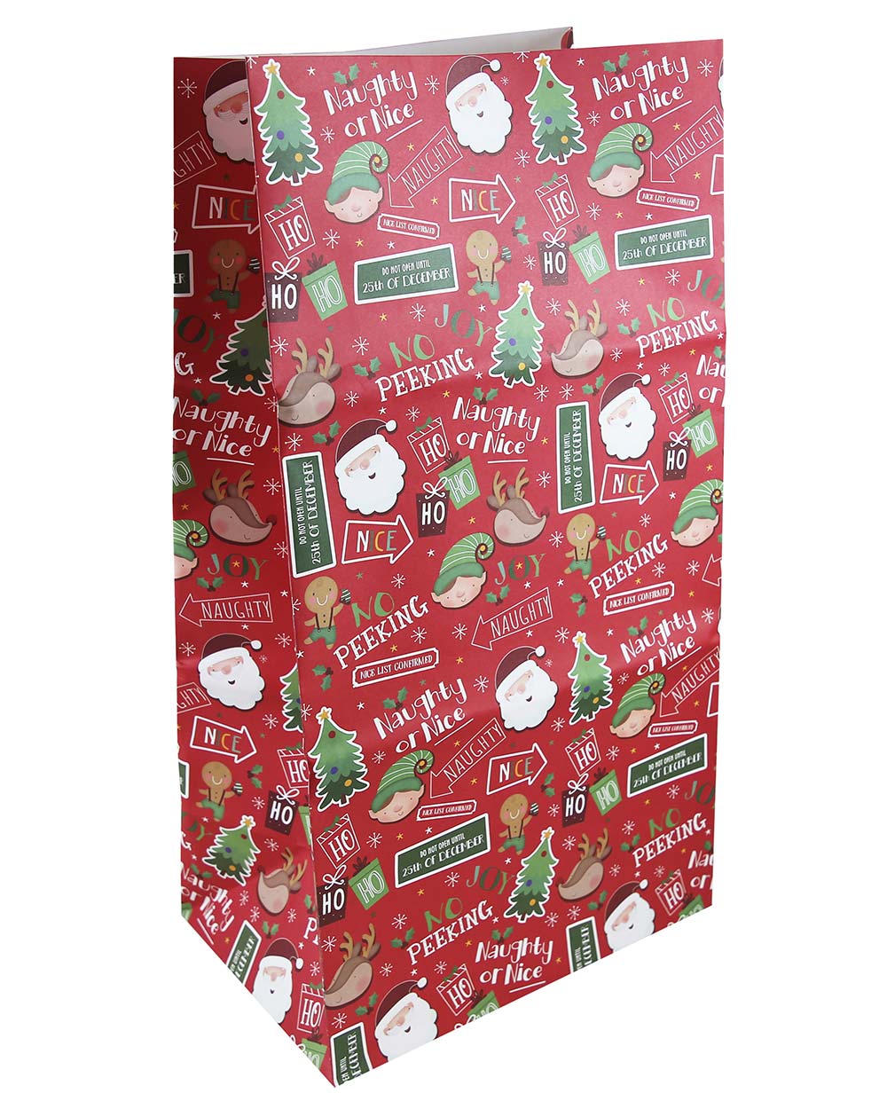 Christmas Gift Bag Large No Peeking Kraft Sack