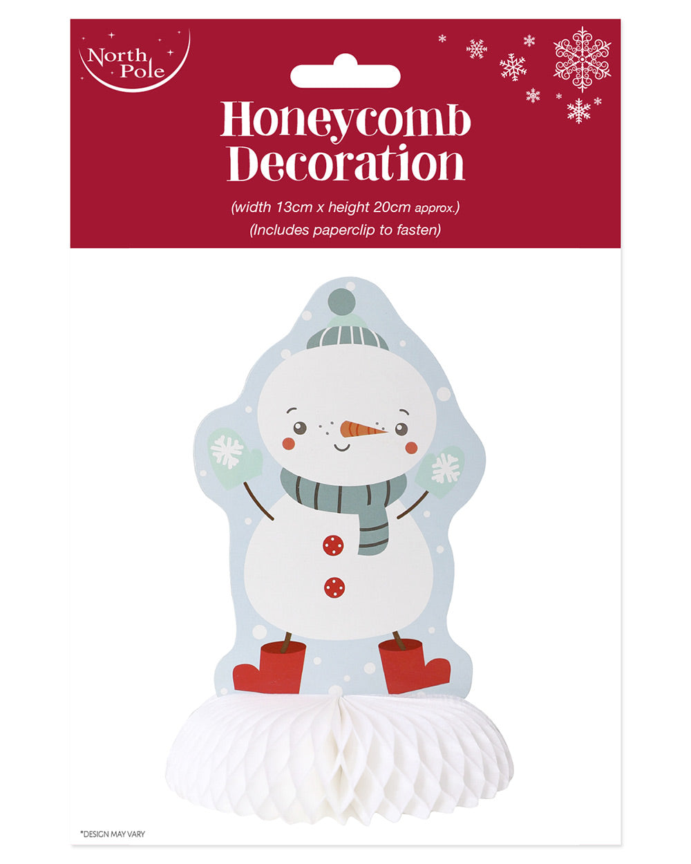 Lifestyle honeycomb snowman decoration