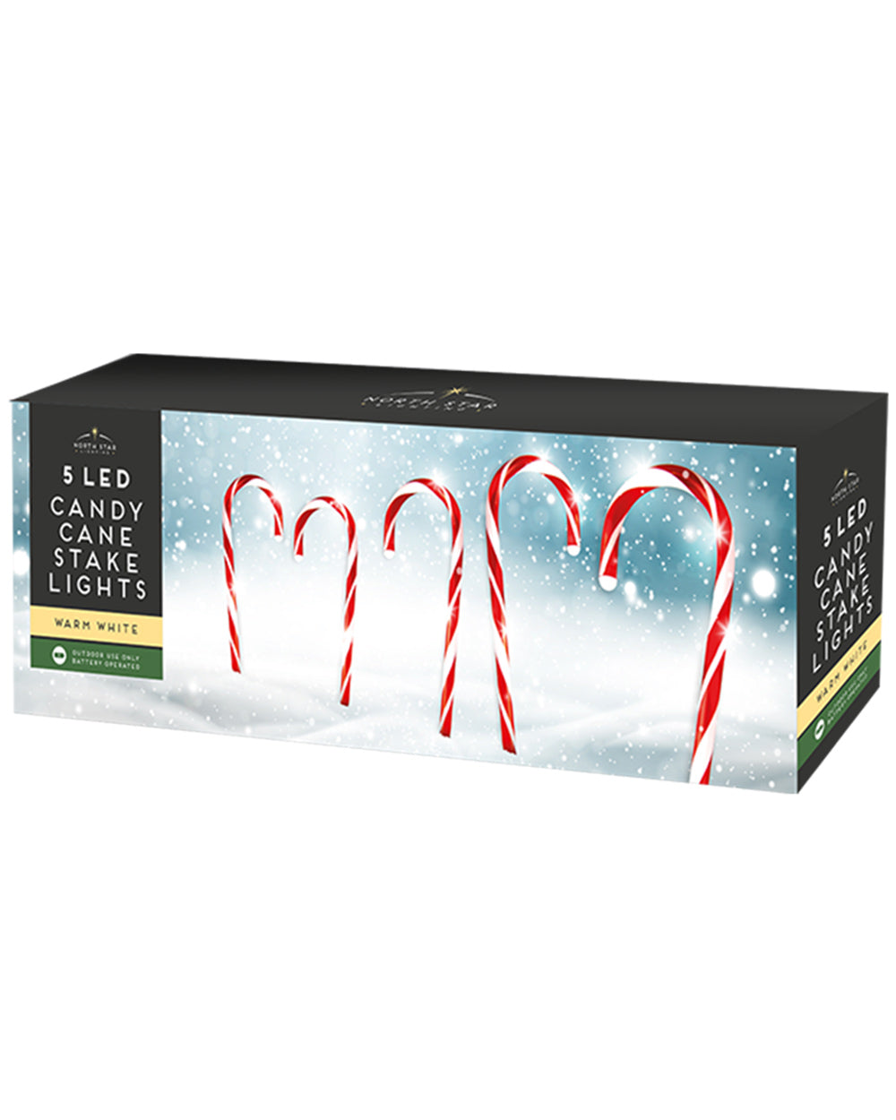 Candy Cane Christmas Outdoor Stake Lights 5pk