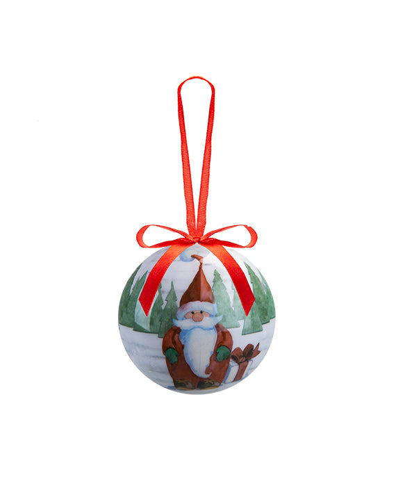 12PC Christmas Bauble Set Gift Boxed Santa Gonk