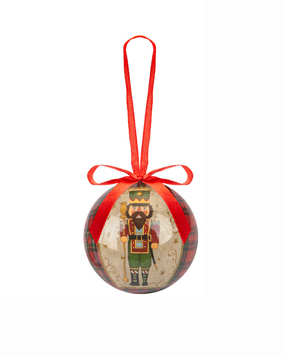12PC Christmas Bauble Set Gift Boxed Nutcracker