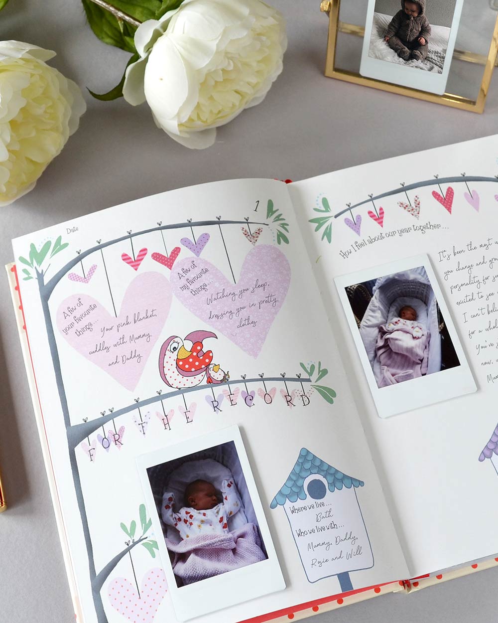 our story from you to me daughter journal memory book lifestyle photo of the inside of the book as an example