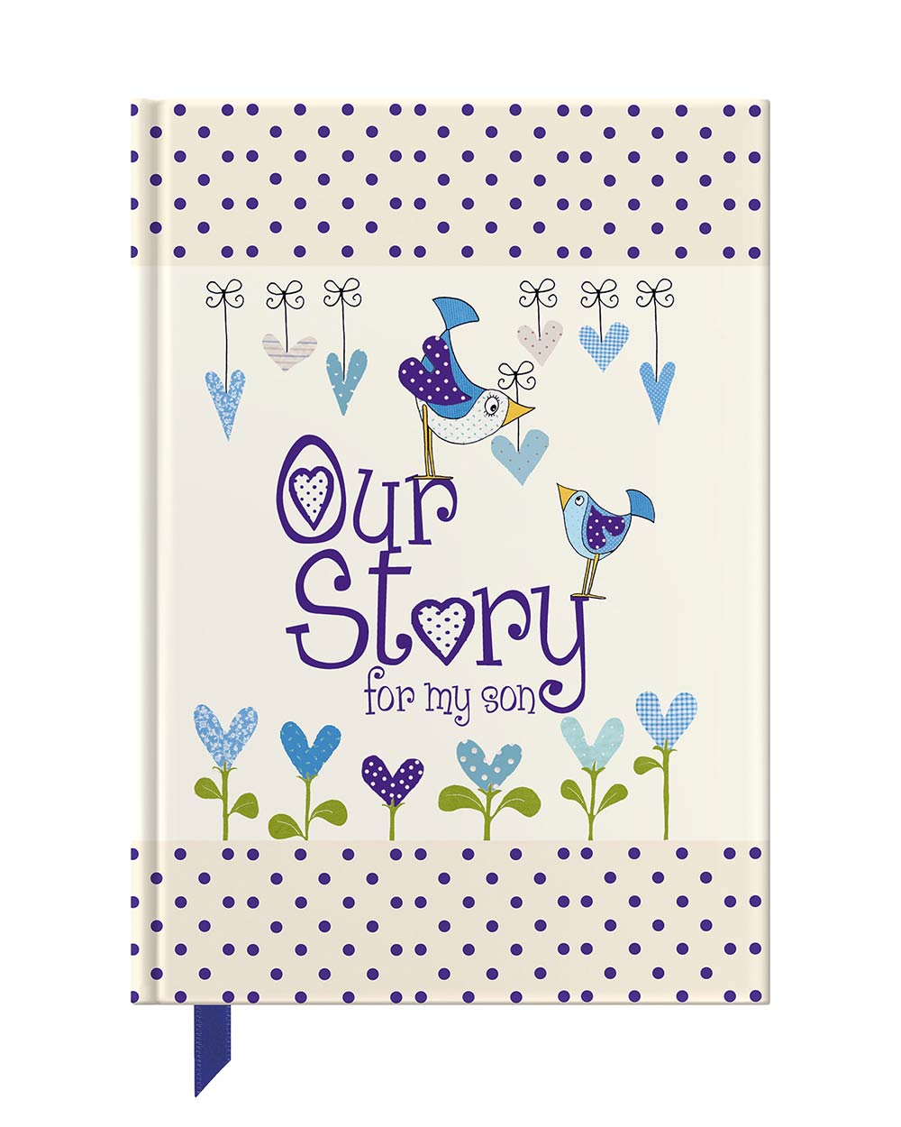 Memory Book Journal Our Story, for my Son white cut out image of the front cover stood up