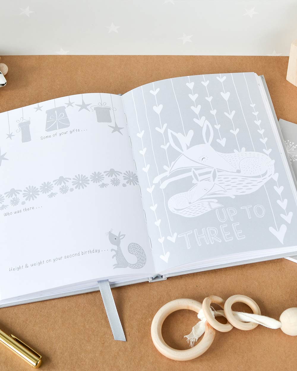 Memory Baby Book Early Years Journal, Grey