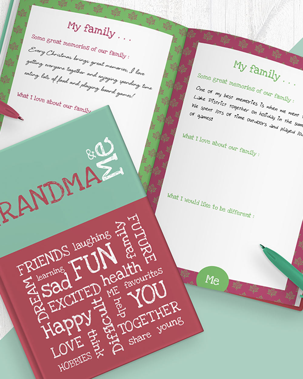 you and me memory book, journal to fill in lifestyle photo of the book