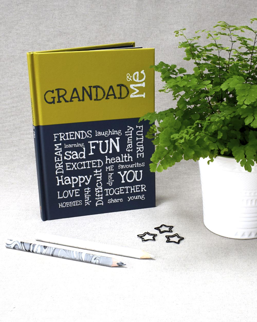 you and me journal memory book gift lifestyle image of the book standing up