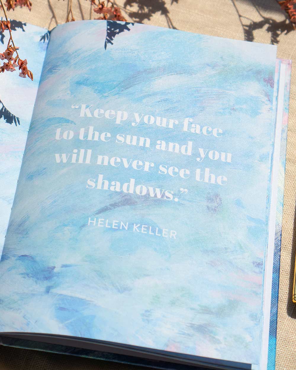 wonderful days journal, diary positivity mental health awareness. Photo of a positive quote inside of the journal