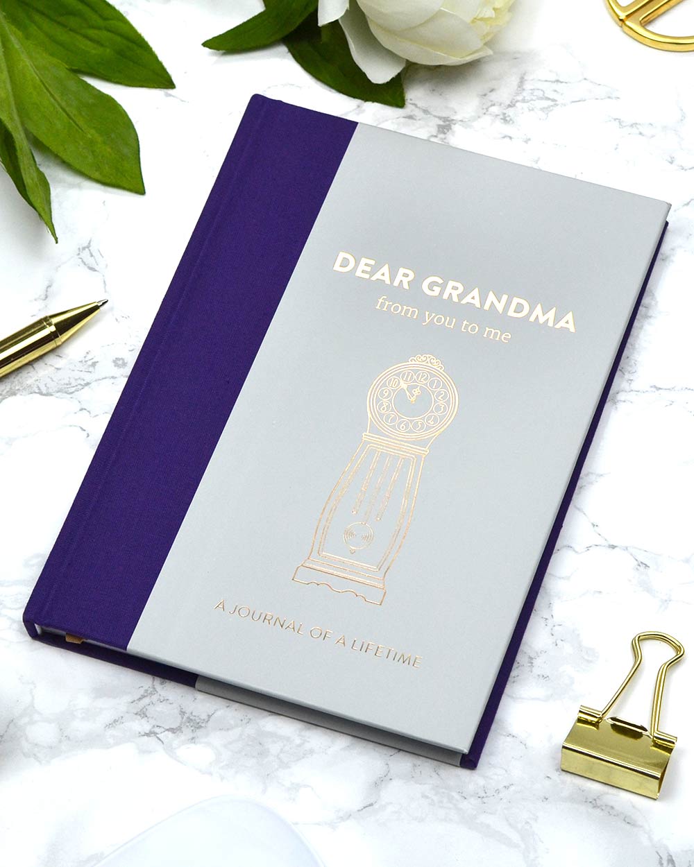 Memory Book Dear Grandma From You To Me Journal Timeless lifestyle image of the front of the book
