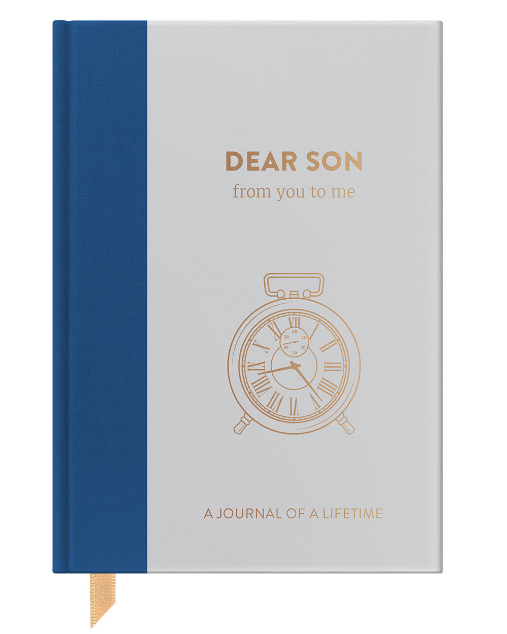 Memory Book Dear Son From You To Me Journal Timeless, white cut out image of the book laying flat
